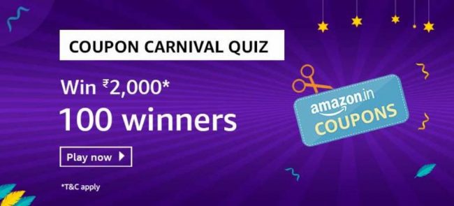 Amazon Pay Roulette Quiz Answers Today