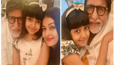 Aiswarya and Aradhya on Big B Birthday