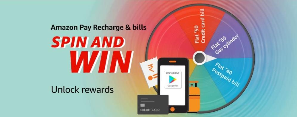 Amazon Pay Recharge Bills Spin And Win Quiz Answers: Play And Unlock ...