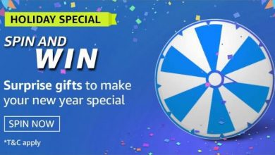 Amazon holiday special spin & Win