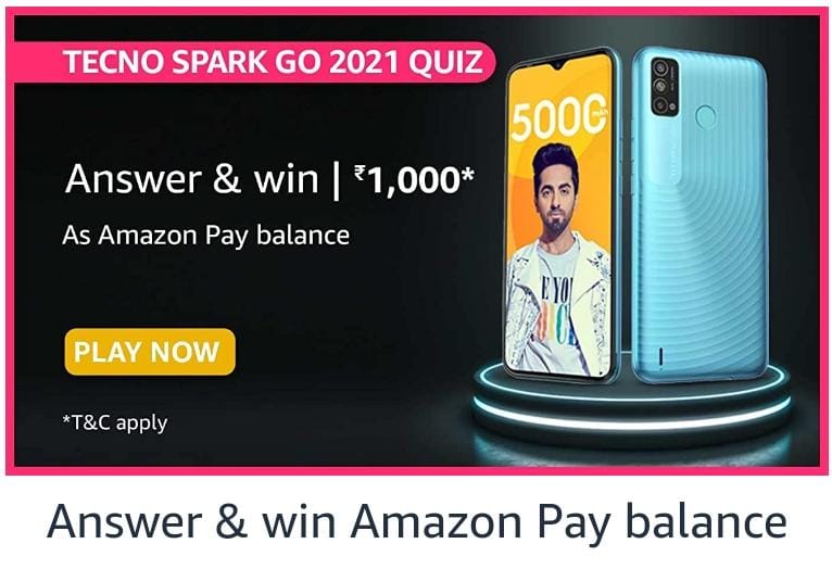 Amazon Tecno Spark G 2021 Quiz